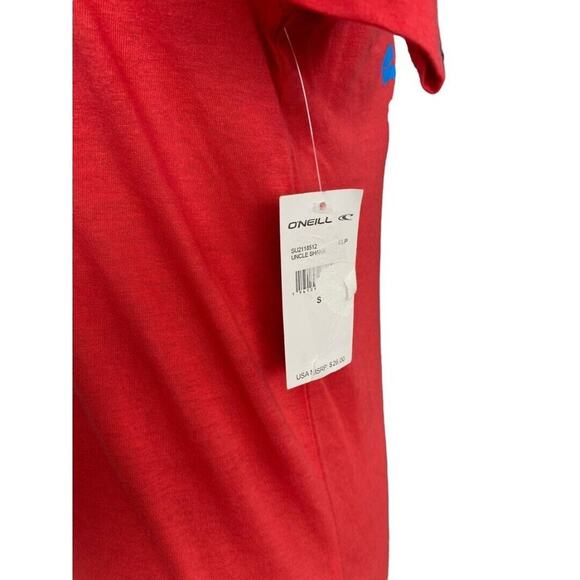 Small NWT O'Neill Uncle Sam Red White blue T-Shirt Top - Picture 2 of 7